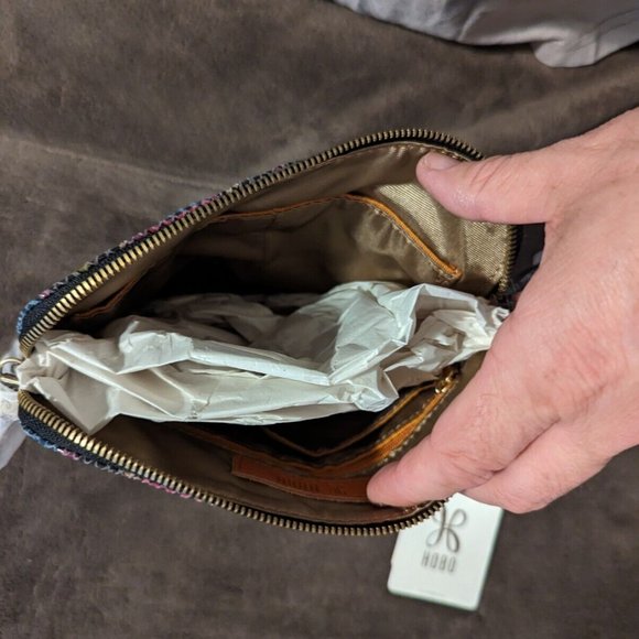 New With Tags Women's HOBO Shoulder Bag Mosaic Snake Color With Dust Cover - Picture 8 of 8